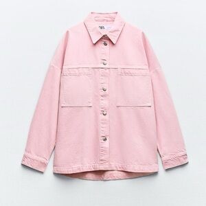 Zara Pink Denim Jacket XS